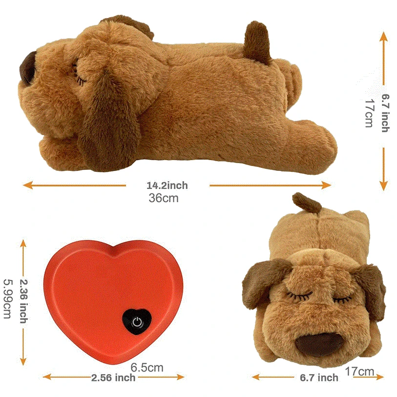 Heartbeat Dog Toy For Puppy Heartbeat Stuffed Animal Squeaky Toy Dogs
