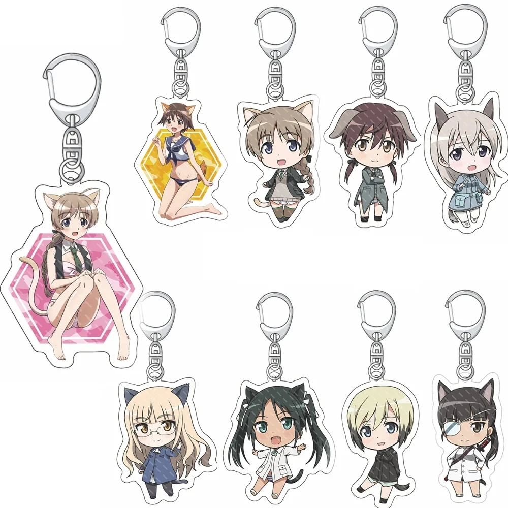 キーホルダー・アクリルキーホルダー STRIKE WITCHES RubberKeyAccessory set Strike Witches Keychain - Fashionable Anime Model Figure