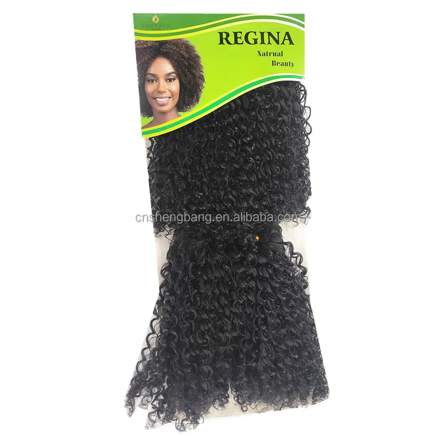 synthetic hair weave Emerald brand REGINA 2pcs cheap price good quality short hair curly weave Alibaba