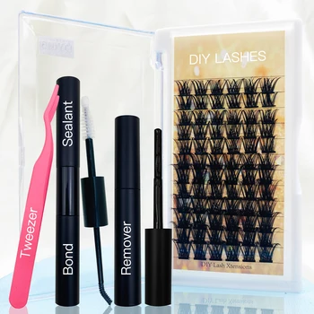 Pre Cut Diy Cluster Lashes Kit Individual Lash Extensions At Home