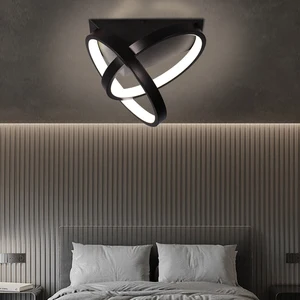 Modern Decorative Small Black Aluminum LED Ceiling Light