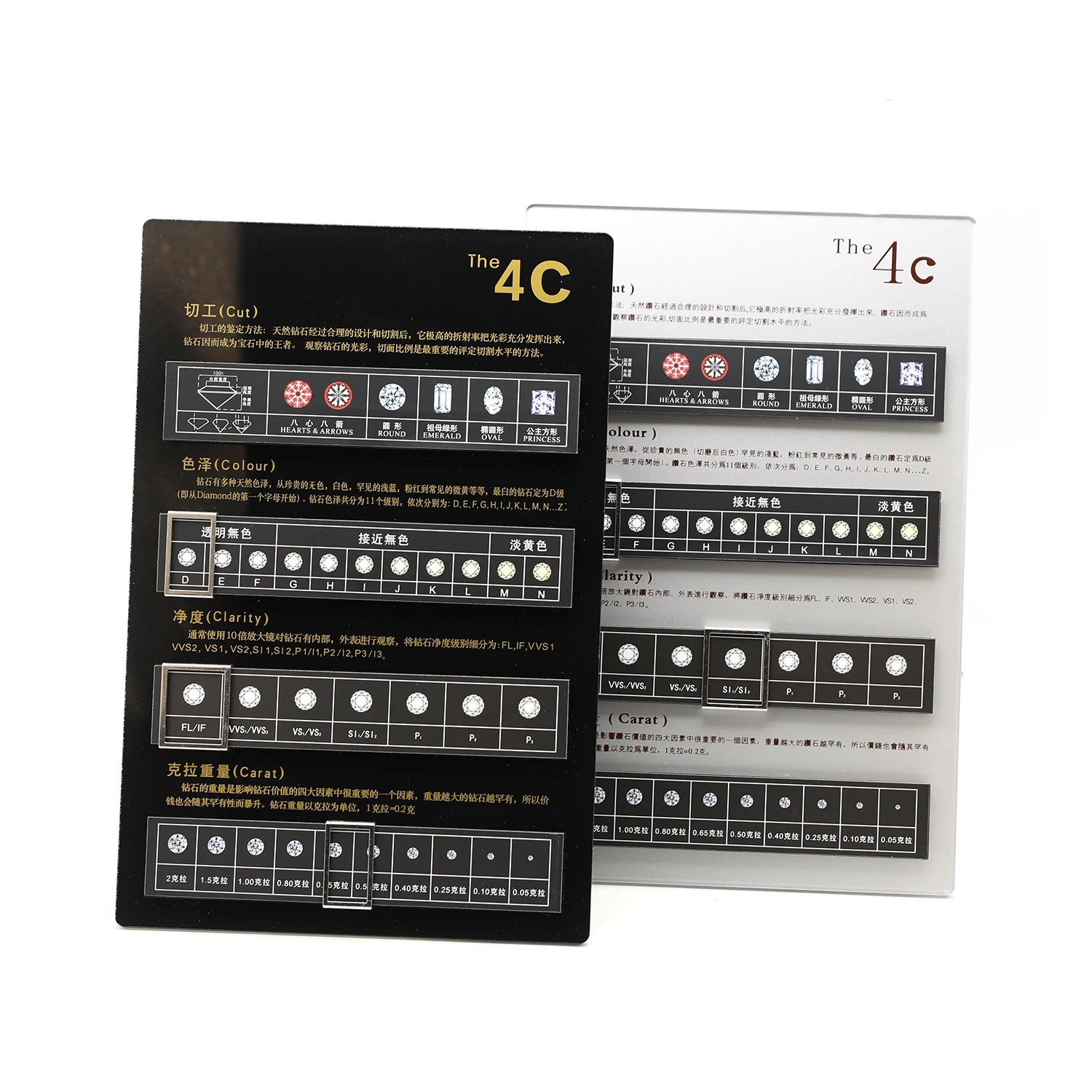 4C Acrylic Advertising Board with Sign Holder Jewelry Tools & Equipment ...