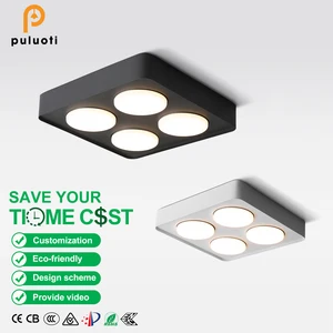 Indoor Ceiling LED Spot Light 222mm*222mm*36mm IP20 20w 28w 36w Modern Style Aluminum Cylinder Downlight Surface Mounted