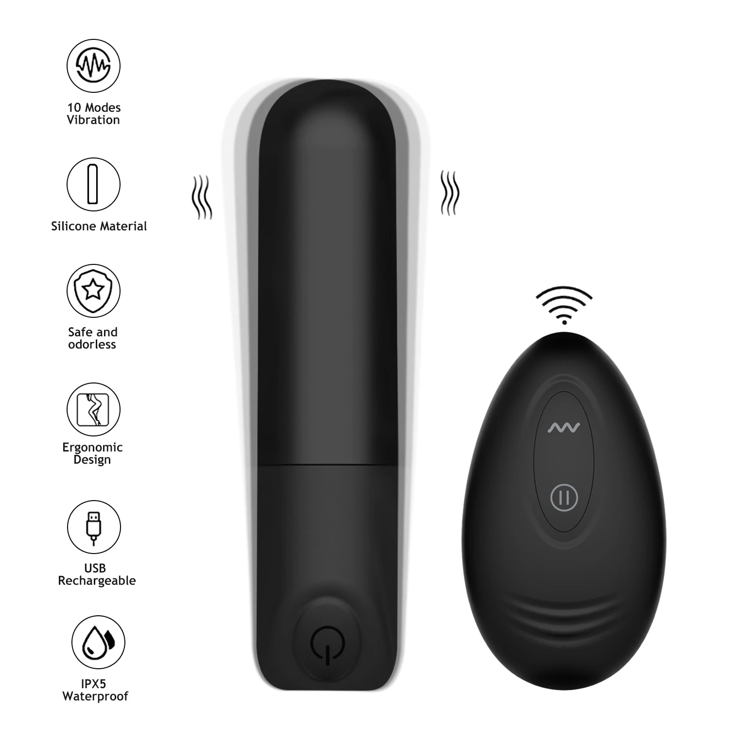 Hot Selling Rank 9 Waterproof Nipple Vibrating Bullet Vibrador Remoto Mini  Bullet Vibrator With Remote Sex Toy for Women