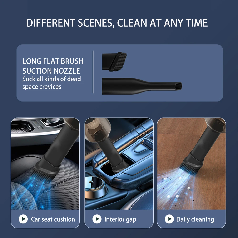 Portable 12000pa Car Vacuum Cleaner 120W Power ABS Compressed Air Duster Electric Air Blower Wireless Keyboard Cleaner for PC - view 5
