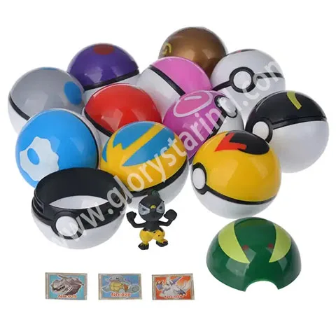 Wholesale 7cm Japanese PVC Figure Capsule Pokemoned Ball Unisex Anime Stress Ball Promotional Toy for Kids' Gifts