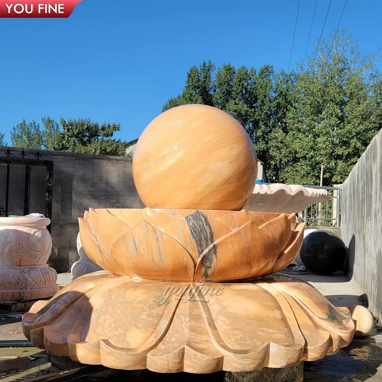 YOUFINE Two-Tier Granite Garden Fountain with Sphere Outdoor Decor for Villa Landscape