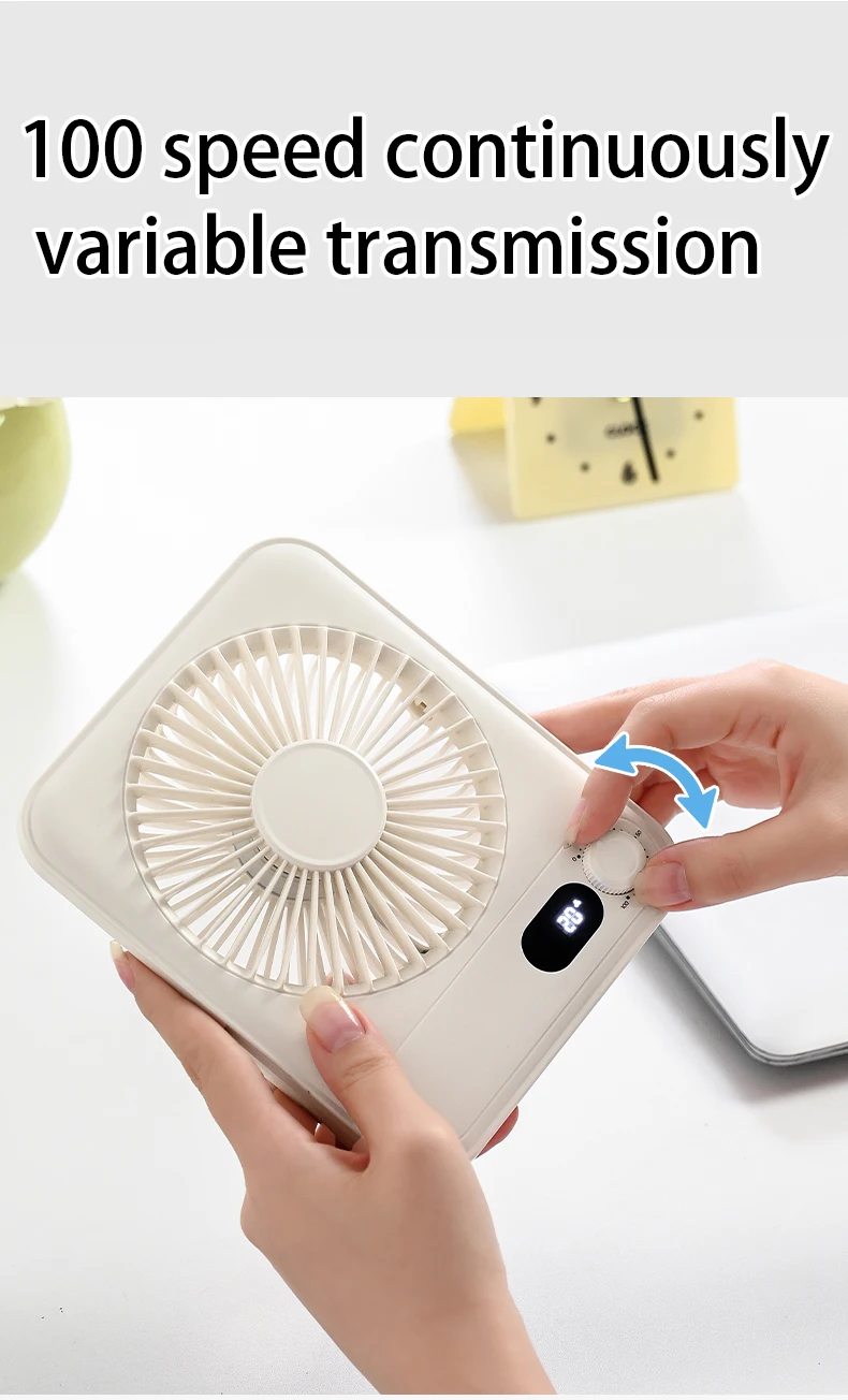 Plastic Table Fan, Portable, USB, 1200mAh, Brushless - detail 20
