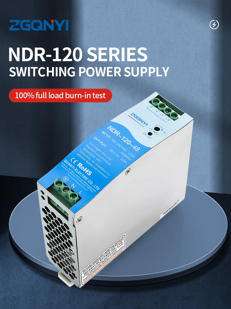 thumbnail image 2 of Mean Well MDR-60-12 DIN Rail Power Supply - 12VDC 5A 60W, Universal Input, Industrial Use With Protections 2 of 12