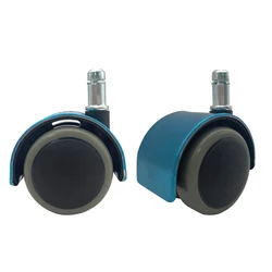 High Quality Celadon Color No Noise Corrosion Resistant Insert Stem Hollow Wheels PU Casters 2.5 inch Wheel NO 1