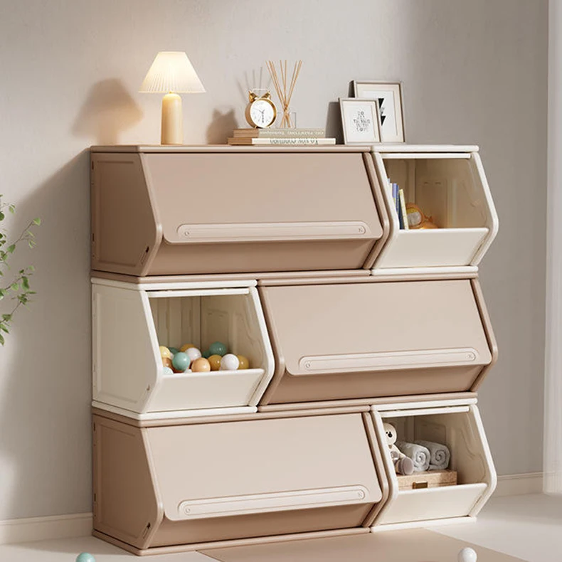 Modern Living Minimalist Foldable Plastic Cabinets for Home Living Room Bedroom Dining & School Safe & Supermarket Application