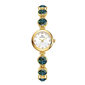 BS Brand Hot Selling Quartz Watches for Women High Quality Vintage Rhinestone Gold Watch Ladies Quartz Watch Retro Gifts