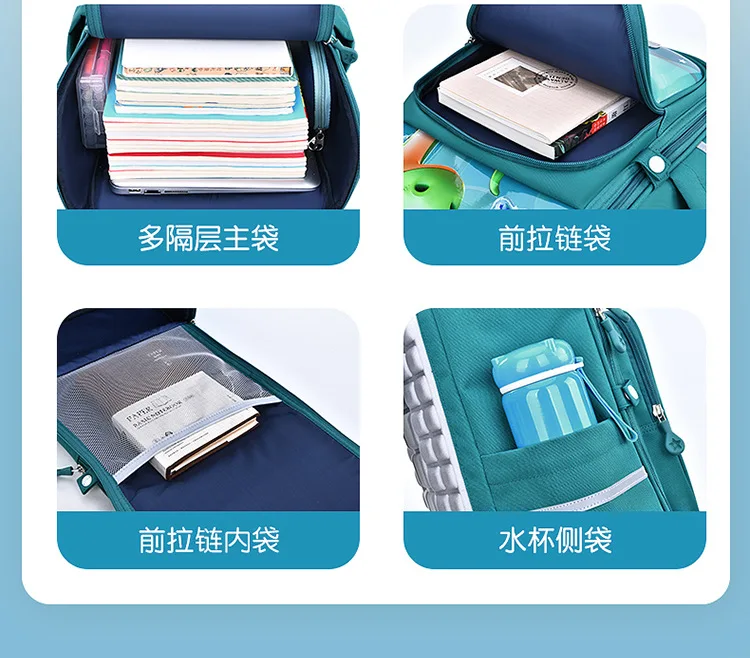 Fashion Cartoon Lightweight Backpack Student School Bags with Spine Protection Mochila Escolar to Reduce Burden