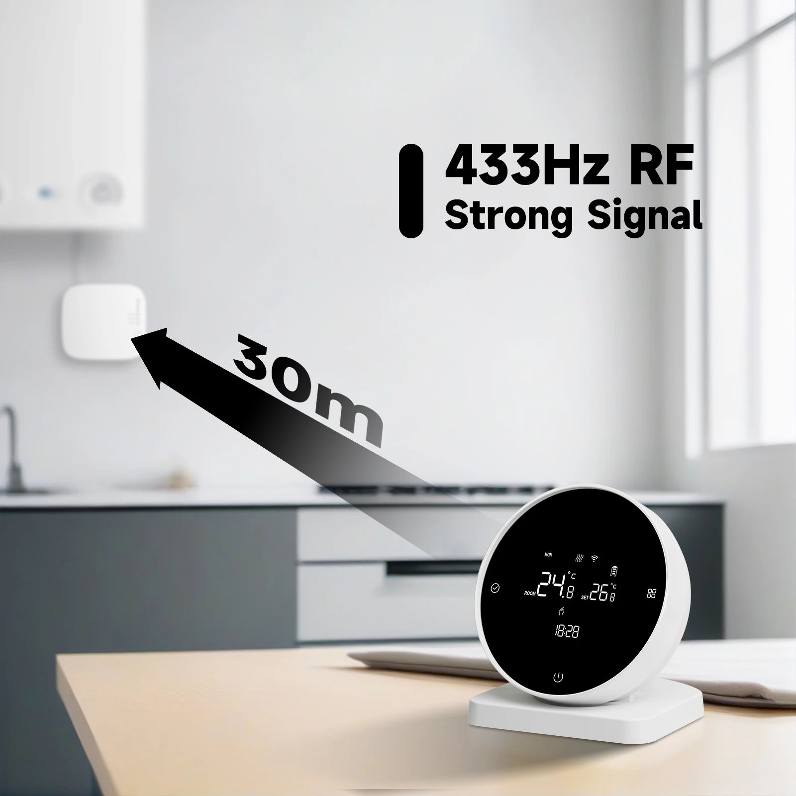 Beste Programmierbare Gas Kessel RF Wireless Zimmer Temperaturregler Für Antrieb
