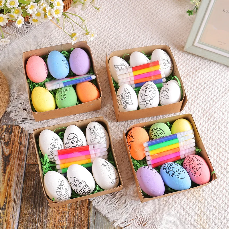 Civi Easter 2024 Diy Hand Painted Colorful Easter Eggs Cartoon Bunny   Hcc692cdb61f04adcb9688f1e99baefaeT 