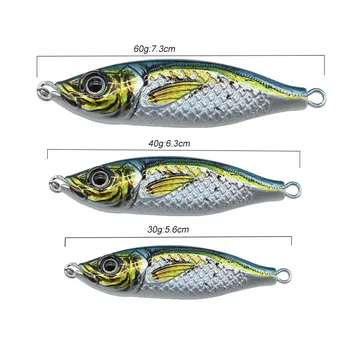 3D Printed Metal Jig Fish Lure for Sea Boat Fishing Saltwater Fish Long-Cast Slow-Rolling Glow-In-The-Dark Artificial Hard Bait – Metal Jig – view 5