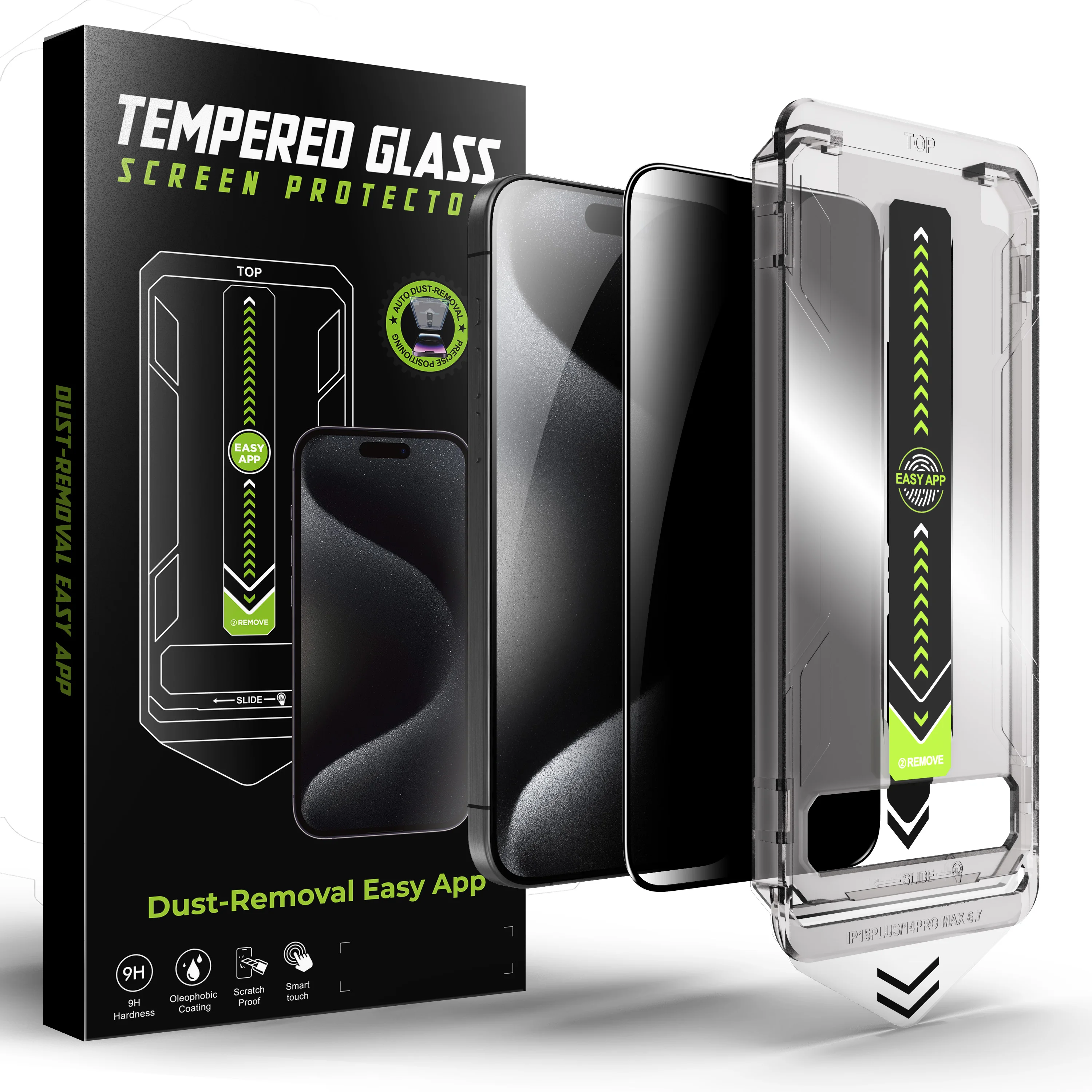 Automatic Alignment DustProof Anti Static Privacy Tempered Glass Screen Protector for Iphone 15 16 17 Pro Max for samsung S25 FE