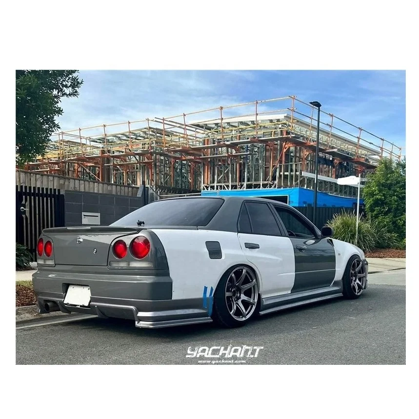 FRP Fiber Glass 1999-2002 Skyline R34 Gtt 4D Rear Fender Flare Body Kit Fit For Skyline R34 Gtt