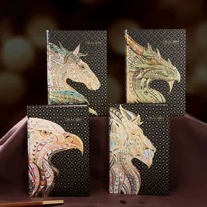 European-Style Retro Embossed A5 Notebook Creative Dragon Page Illustration Hardcover Handbook Paper Diary Book Perfect Gift