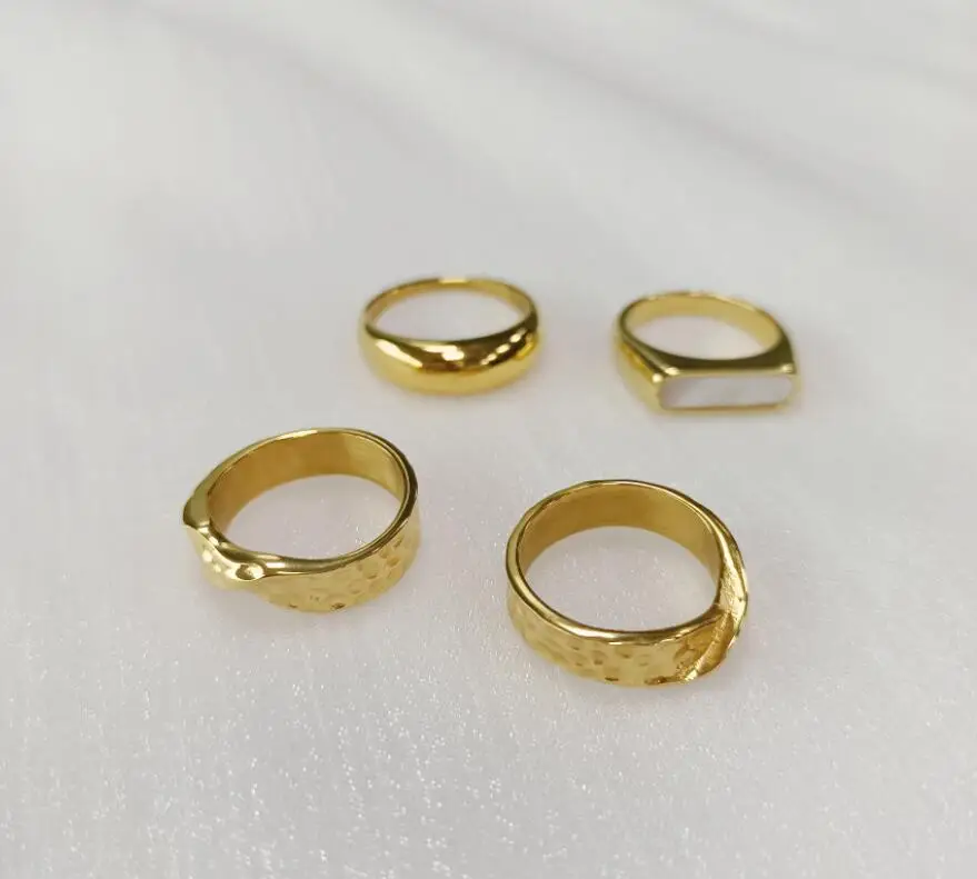 Zegelring Vrouwen - Unique Gold Jewelry with Stainless Steel Zegelring Vrouwen - Unique Gold Jewelry with Stainless Steel