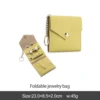 Sac à bijoux pliable jaune