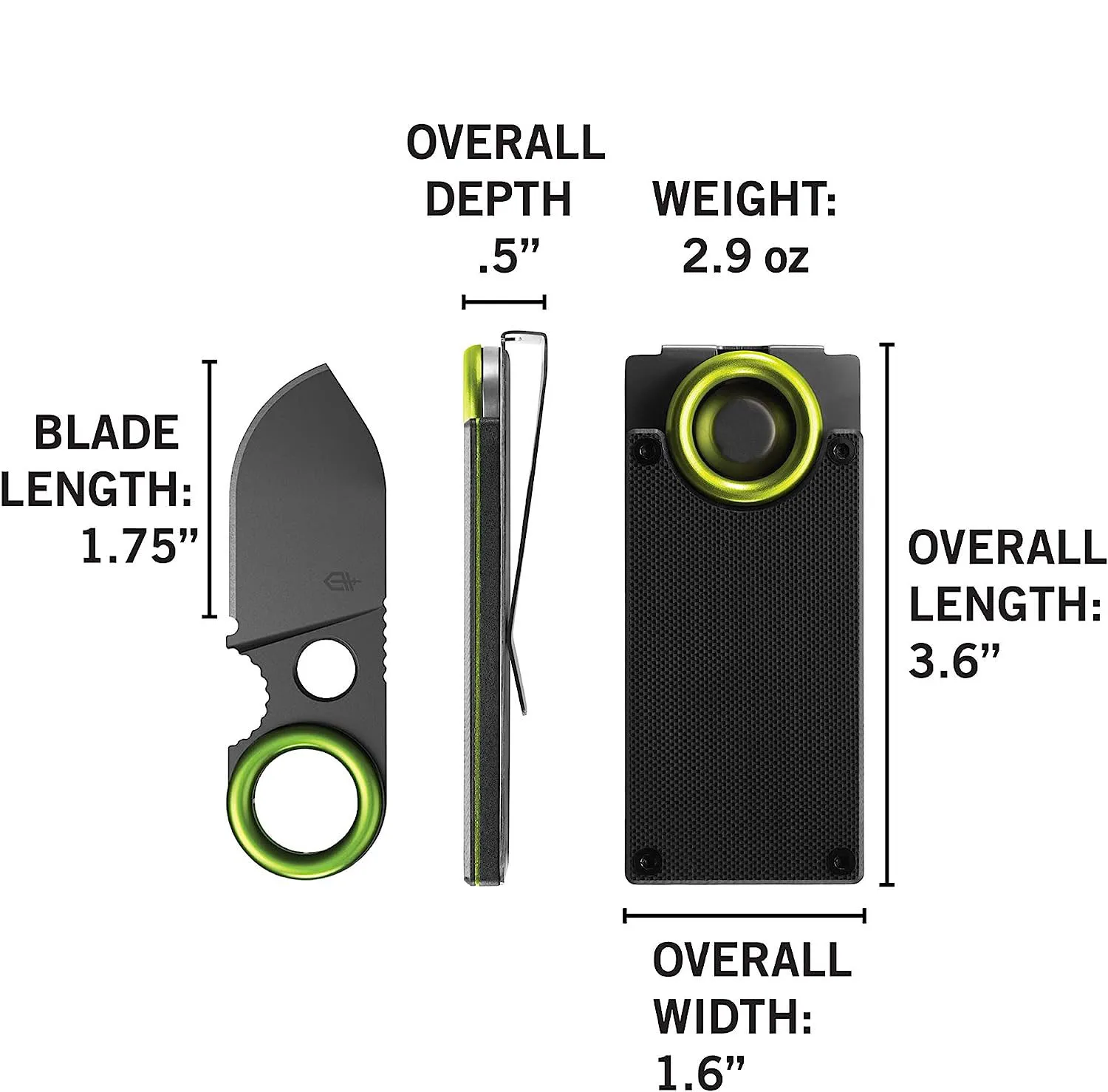 Multi Purpose GDC Pocket Knife with Money Clip GDC Fixed Blade Knife  EDC Gear Stainless Steel