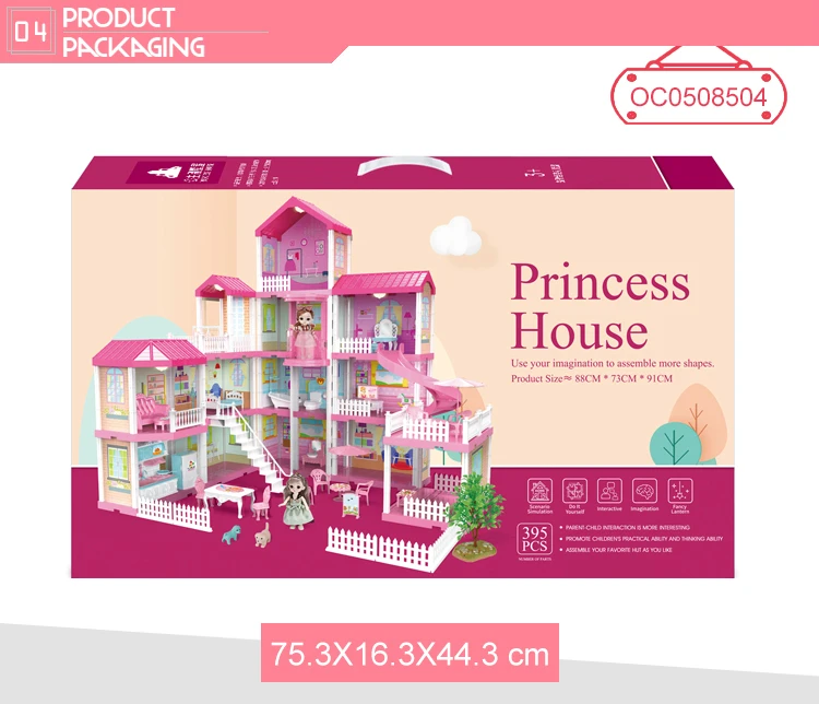 3D Princess Castle Villa Doll House Building Toy Set – MOBIUS Toys