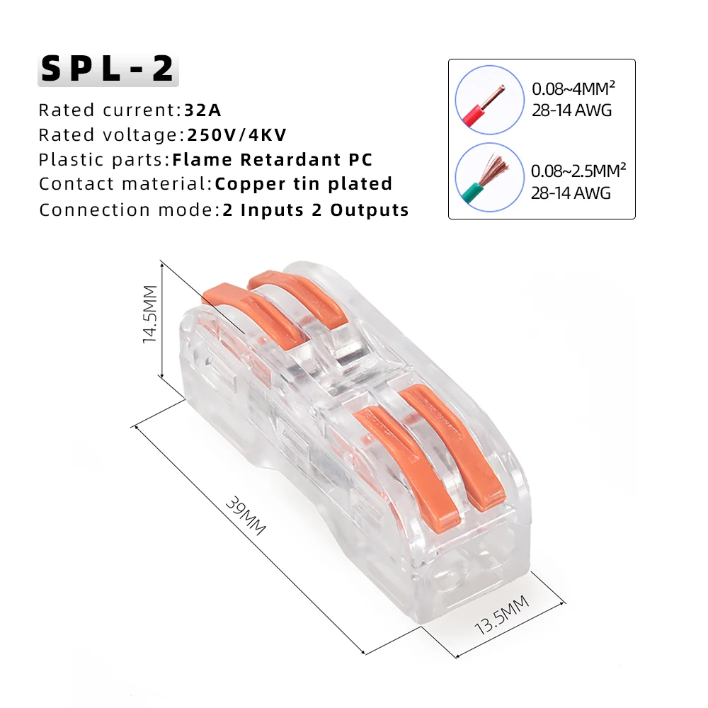 kejian direct factory wire in connectors CMK 412 wire push connector Wire terminal pin connector