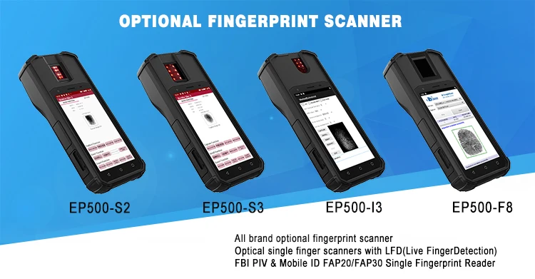 4G  Device With FBI Mobile ID FAP20 Certified Fingerprint