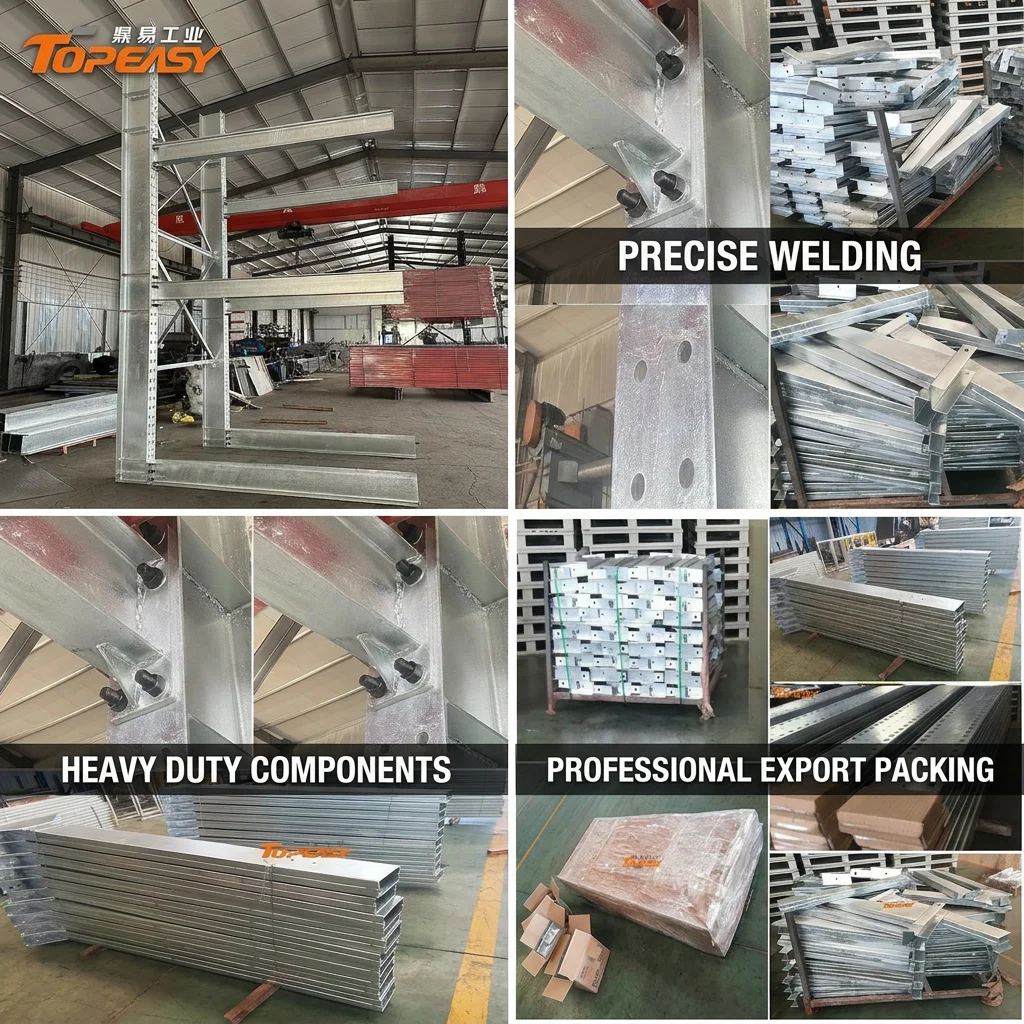 OEM Double-Sided Industrial Steel Structure Pipe Storage Cantilever Rack Heavy Duty Adjustable Powder Coated