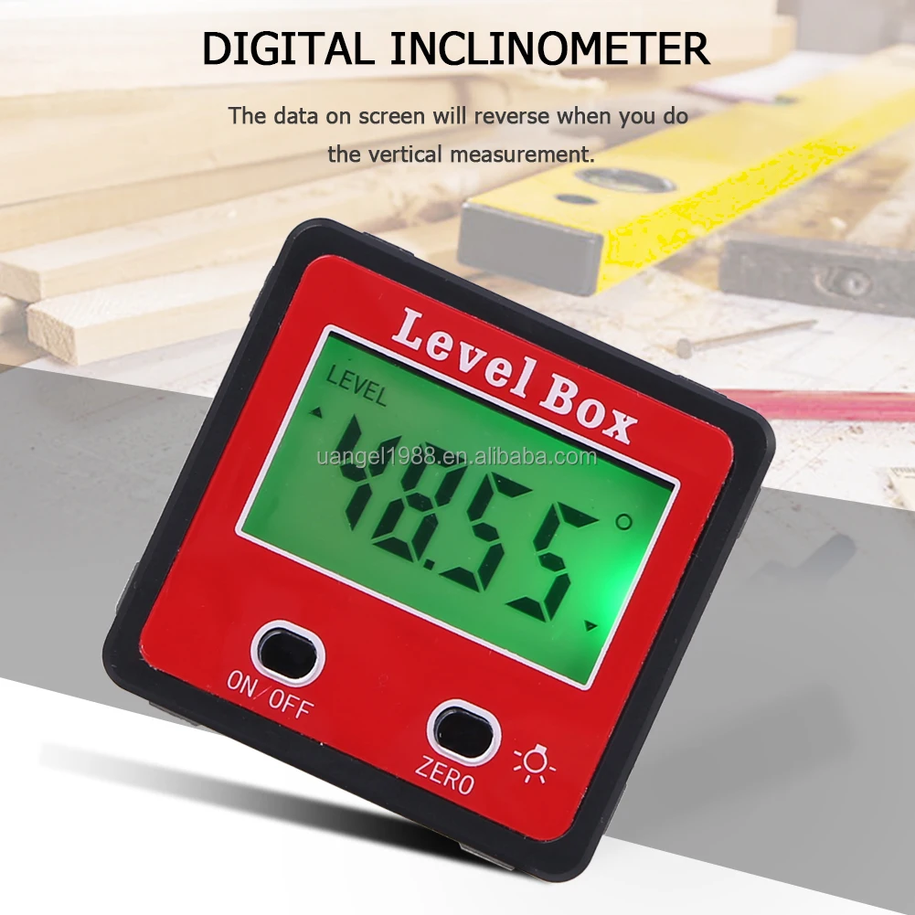 Mini Digital Level Protractor Inclinometer Angle Bevel Box Caliper Meter Tool UK 