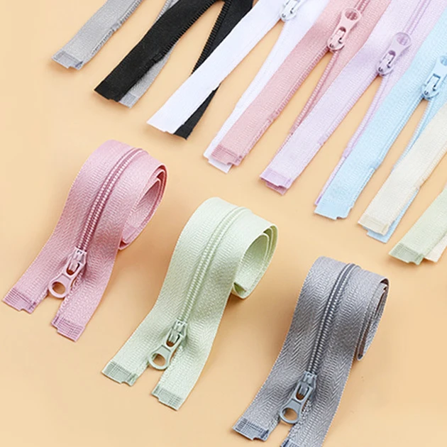 Custom Colorful 3# Zip Long Chain Plastic Nylon Zipper For Clothes