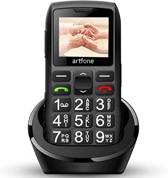 artfone C1 Plus Unlocked Senior Mobile Phone Big Button GSM Mobile Phone for Elderly with Dual SIM and Charging Dock