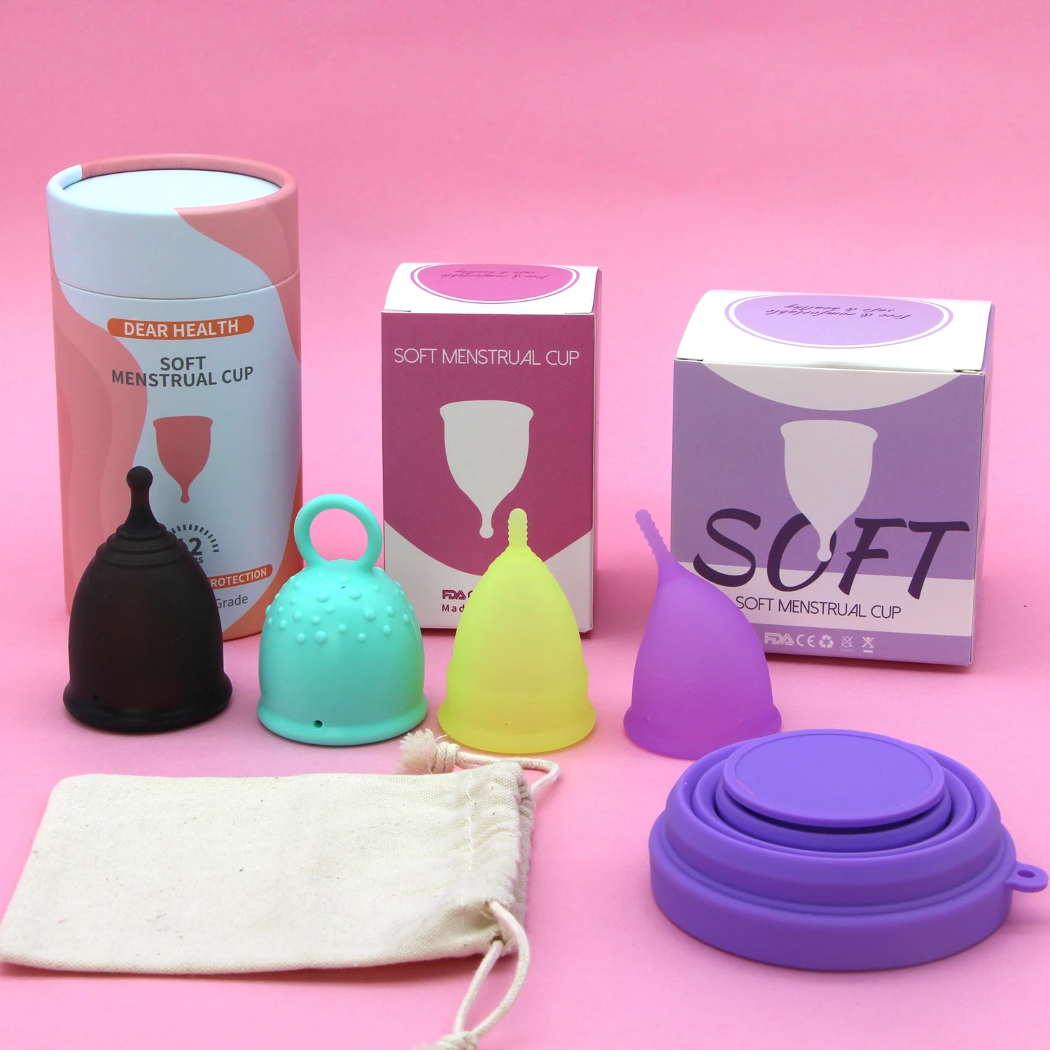 Eco Friendly Organic Silicone Copa Best Menstrual Cup Medical Grade Silicone Period Cup With 3713