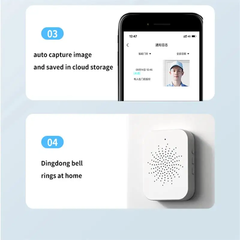 High Quality Smart Wifi Home Security Video Doorbell Two Way Audio Remote Ring Camera Doorbell