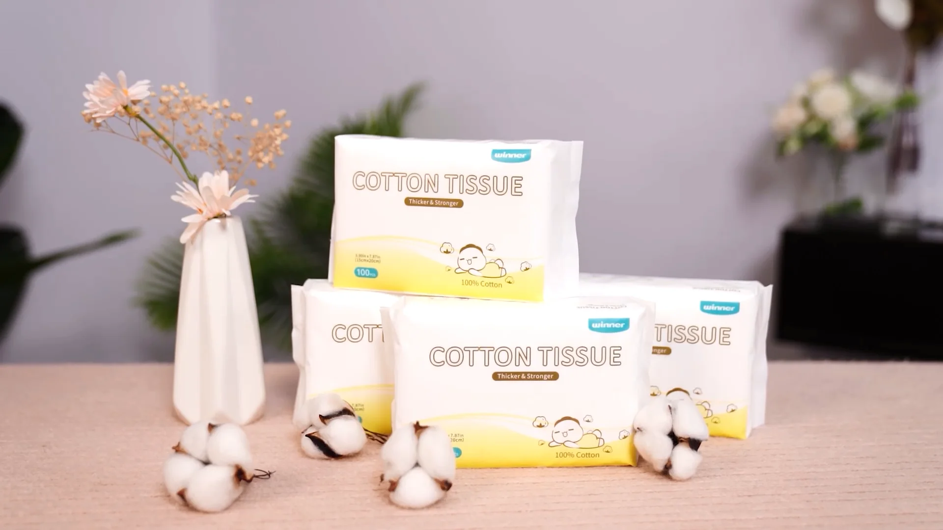 Winner Personal Care Baby Tissue Ecofriendly Vegan Cotton Facial