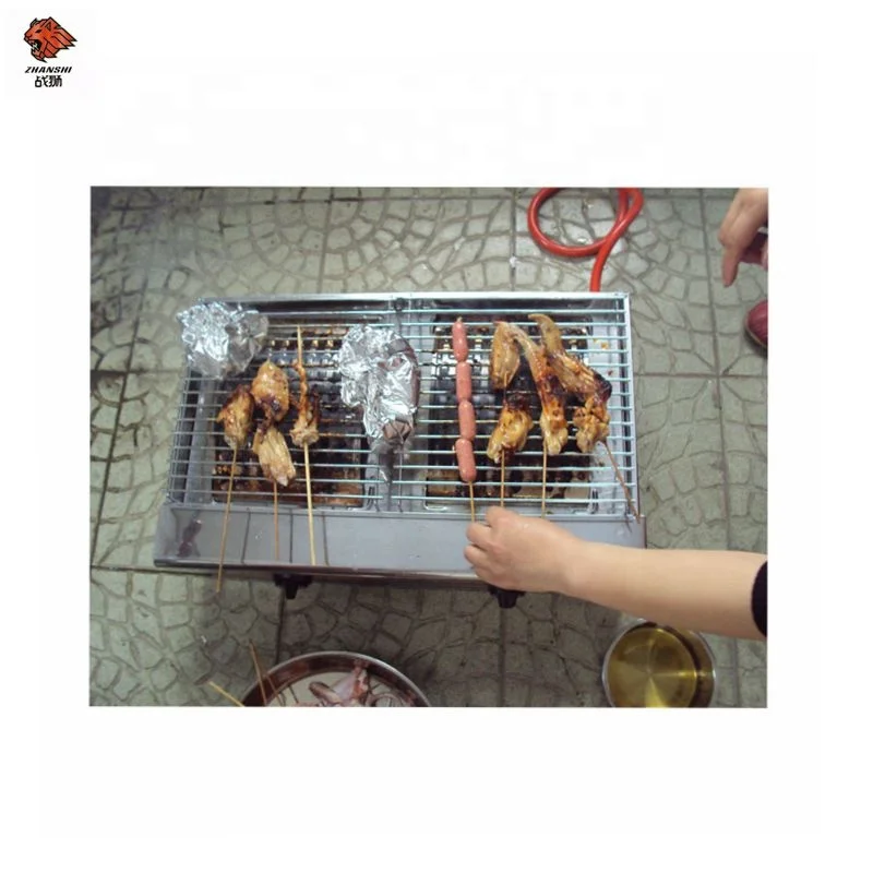Hot selling gas grill smokeless oven outdoor Stainless Steel barbecue grill for wholesale with two gas burner