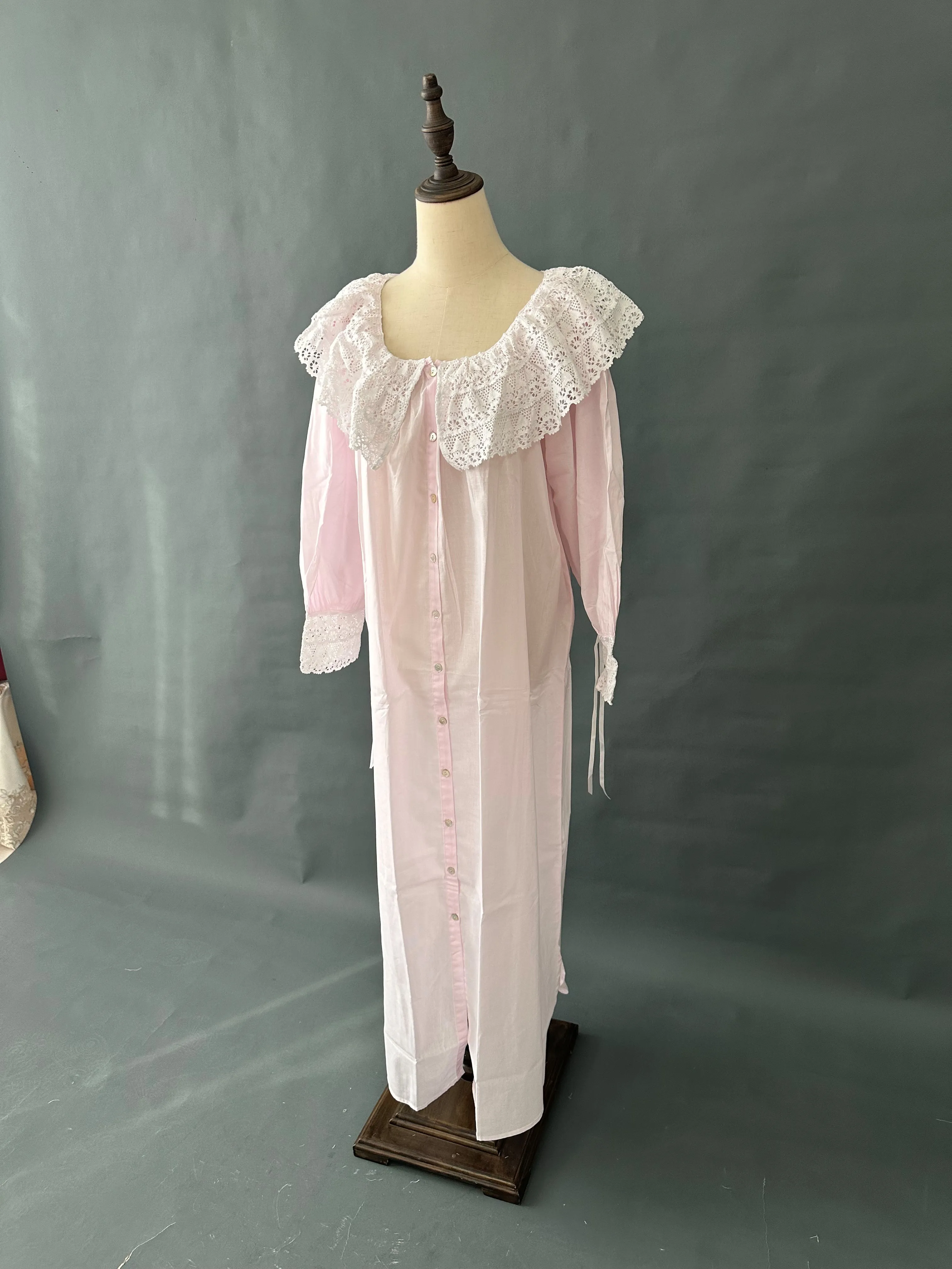 Chemise De Nuit Waites Toadstool Rose En Coton - Taille S - Manches Longues - Neuf Avec étiquettes