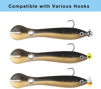 100 Tubi Bicolore In Plastica Morbida Per Pesca - 5 Cm 2 Argento - Esca Swimbait Seasky