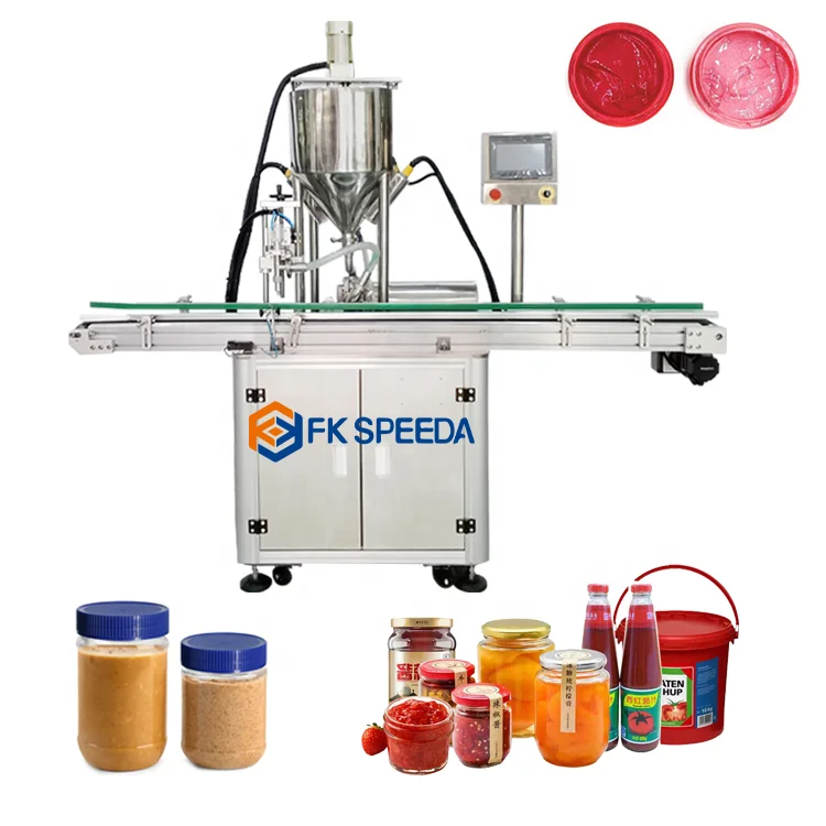 Automatic Desktop Single Diving Head Rotor Pump Food Jam Cosmetic Cream Paste Filling Machine