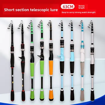 Carbon Telescopic Lure Rod Adjustable Ultra-Hard EVA Handle Straight Grip Ocean Beach Bass Fishing Rod Set – Hard Lure – view 5