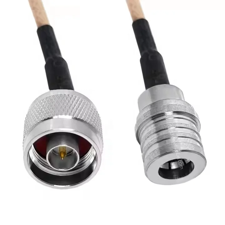 Factory QMA Male Plug to N Type Male Plug for Rg316 RG316U RF Pigtail Cable Jumper Extension Cable Assembly