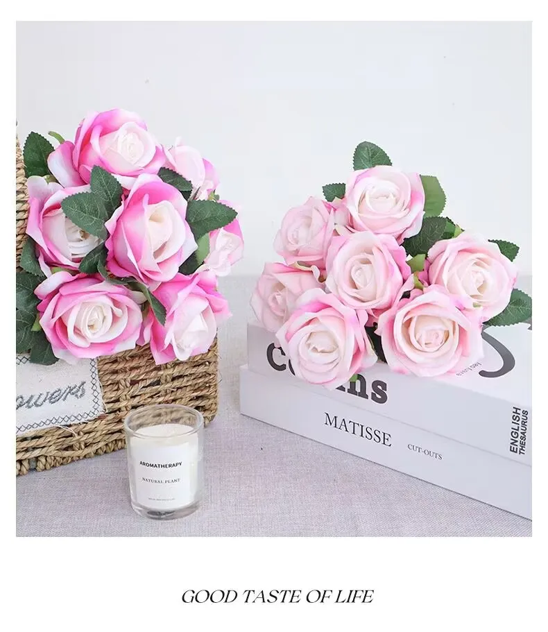 7 Heads Real Touch Flowers Artificial Rose Artificial Flower Real Touch