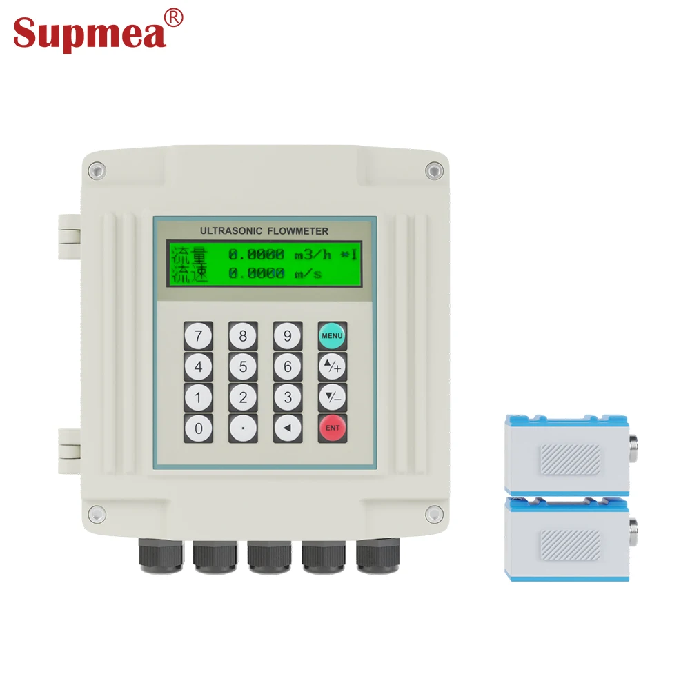 Supmea OEM Clamp on Ultrasonic Flow Meter Wall Mounted Ultrasonic Flowmeter