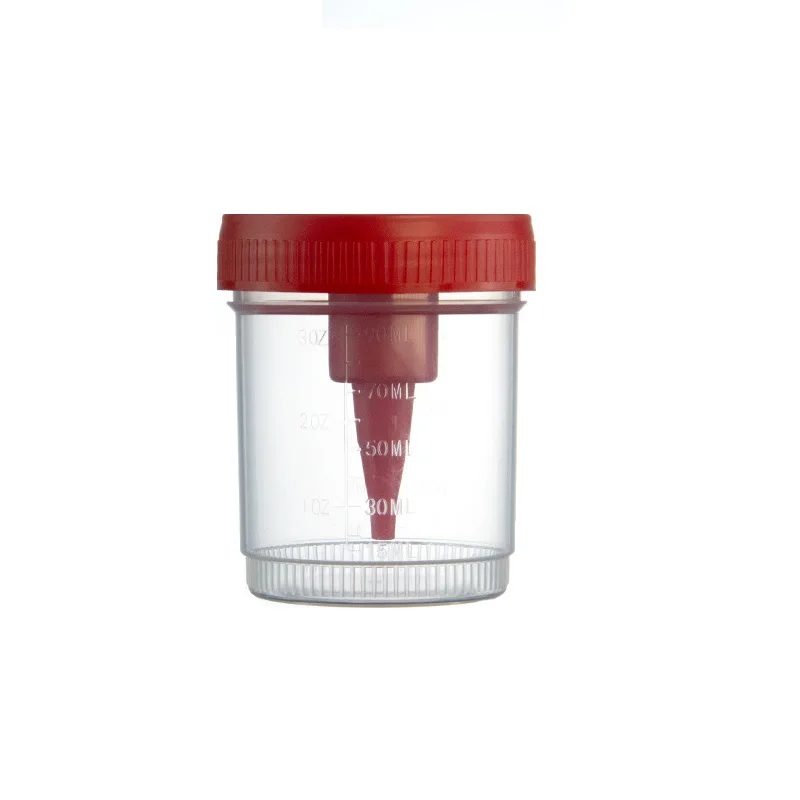 Disposable Plastic Sterile Urine Specimen Cup Customizable OEM Lab Supplier Flat Bottom Vacuum Urine Sample Collection Container supplier