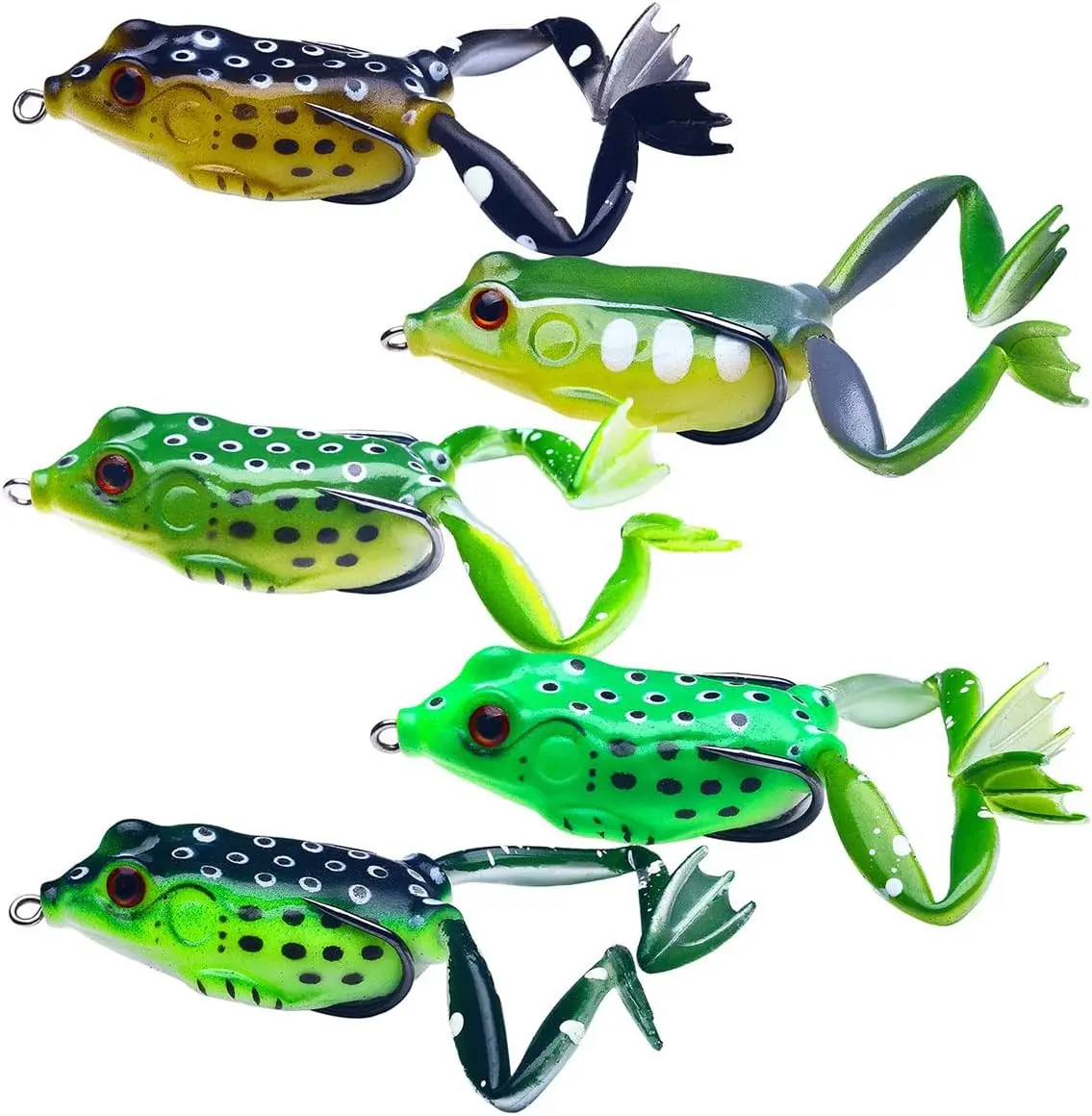 HENGJIA Frog Fishing Lures - Weedless Topwater Bass Lures for Freshwater  Fishing - 5.5cm Lifeslike Design