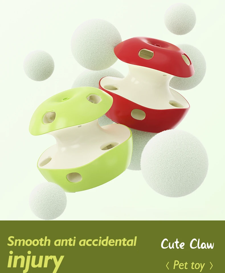 New Cat Electric Toy apple Shape butterfly Caterpillars on the Upper and Lower Layers Can Be Selected to Tease the Cat Stick factory