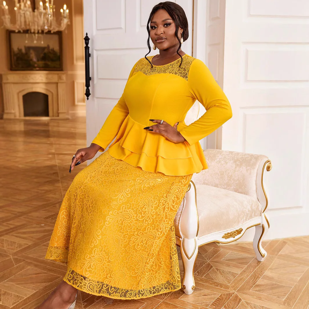 african long sleeve dresses BRW African Dresses for Women Long Sleeve Party Dresses Riche African Print Mermaid Buttons African Women Clothing WY8240