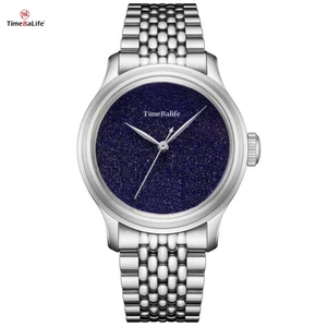 Factory OEM Custom Aventurine Gemstone Classic Mechanical Men's Watch Japanese Movement Luxury Stone Dial Unisex Watch