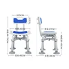 YC502 Blue Seat Cushion with Backrest